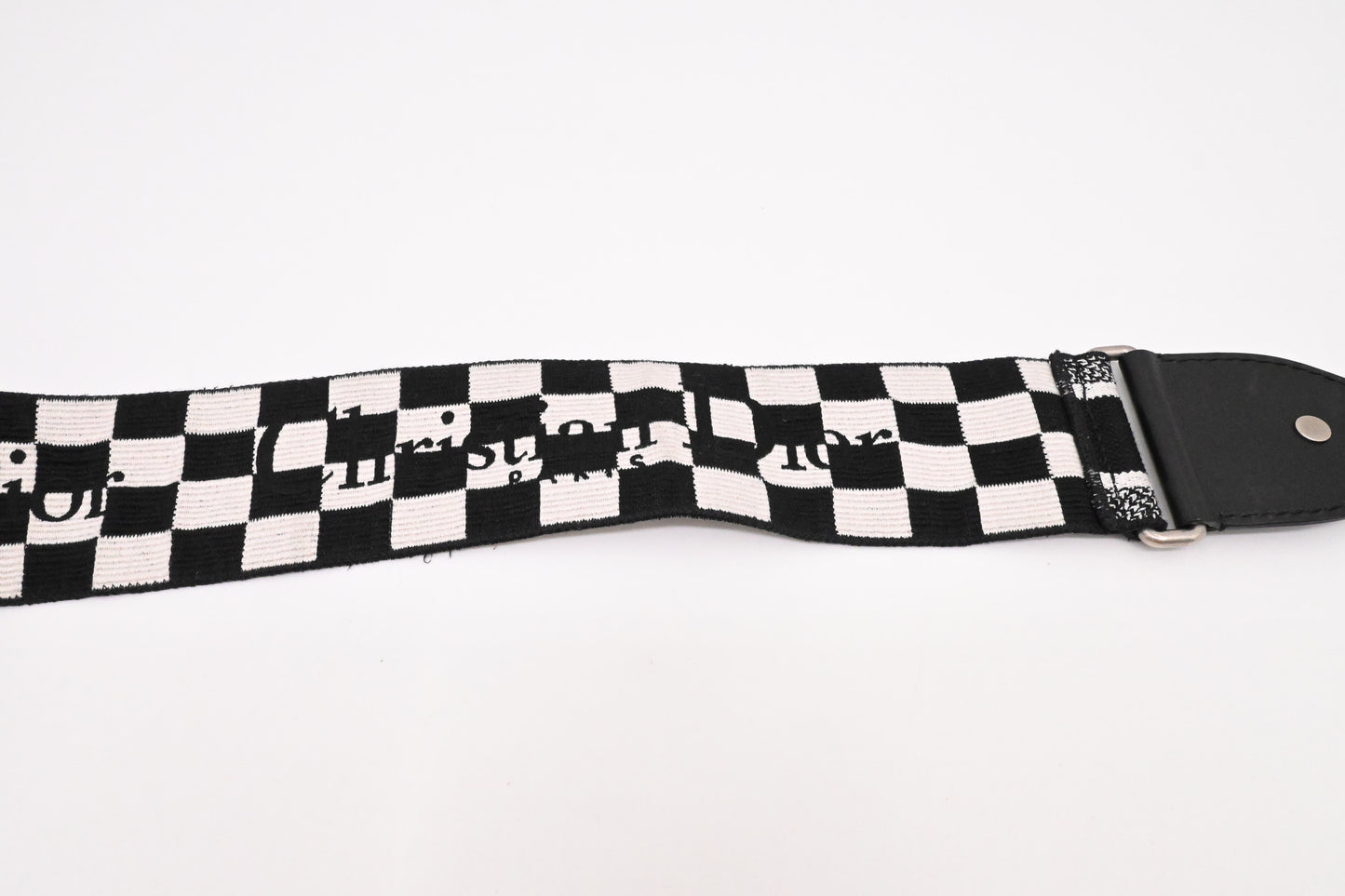 Dior Medium Lady Dior in Black and White Checkered Leather