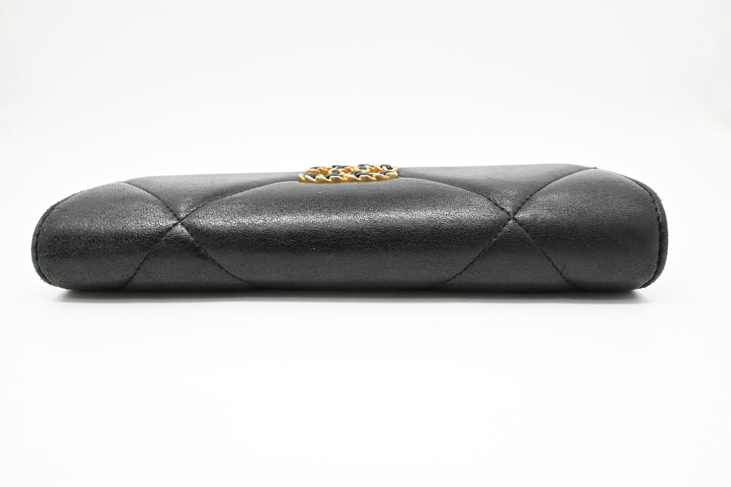Chanel 19 Wallet in Black Matelasse Leather