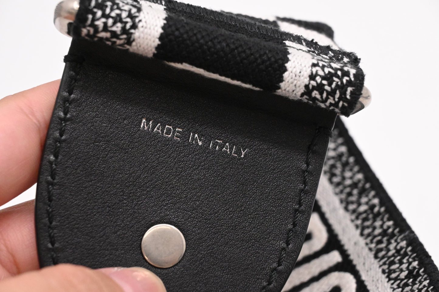 Dior Medium Lady Dior in Black and White Checkered Leather