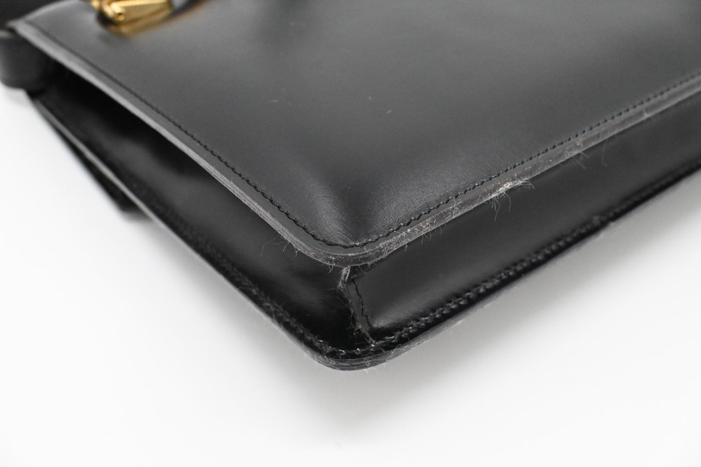 Celine Shoulder Bag in Black Leather