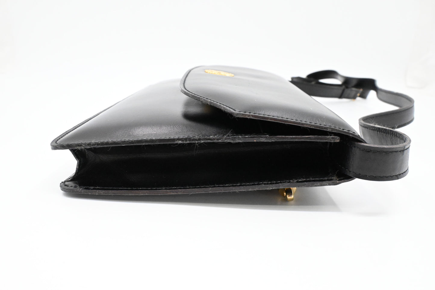 Celine Shoulder Bag in Black Leather