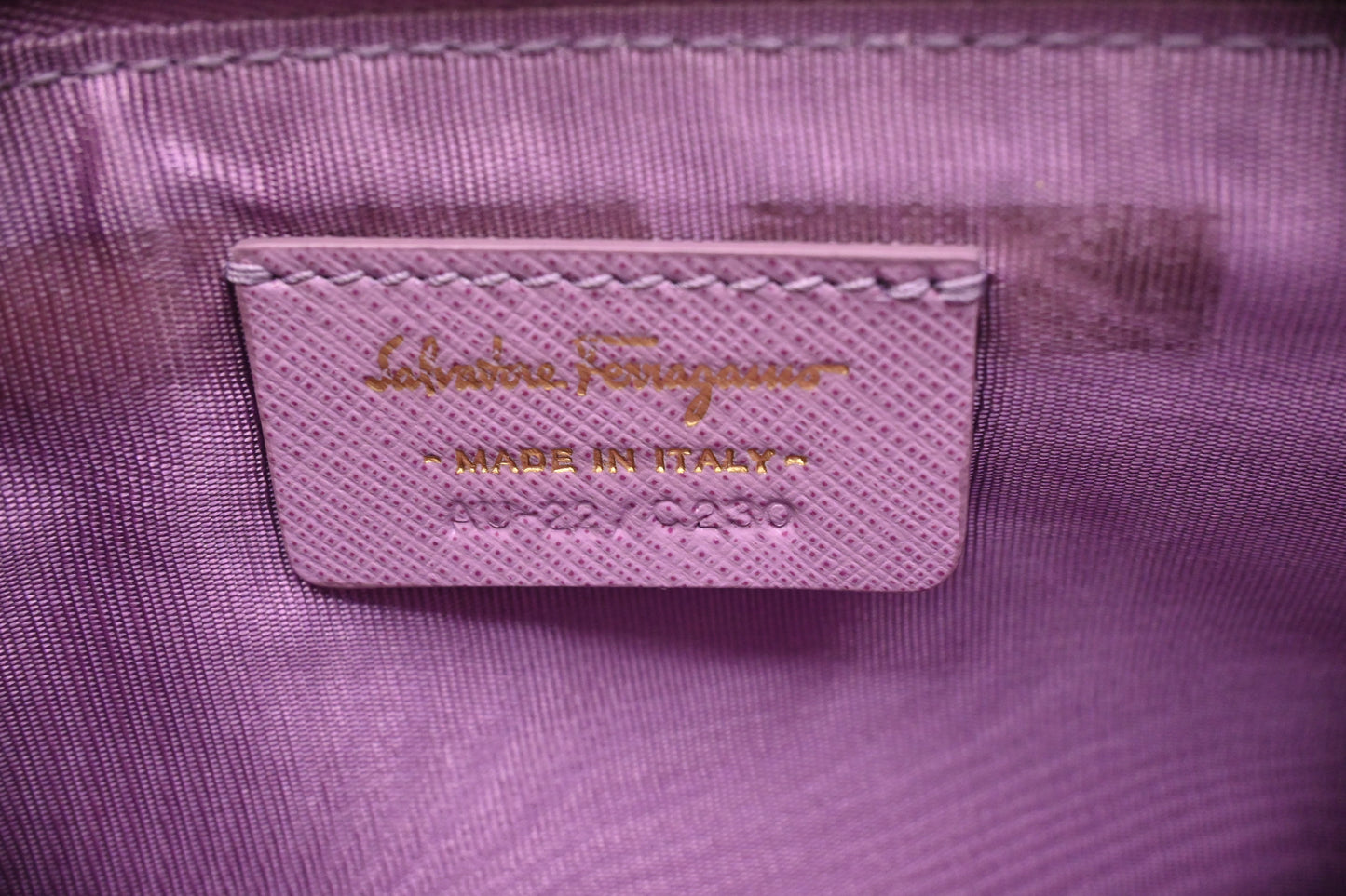 Ferragamo Wristlet Pouch in Purple Leather