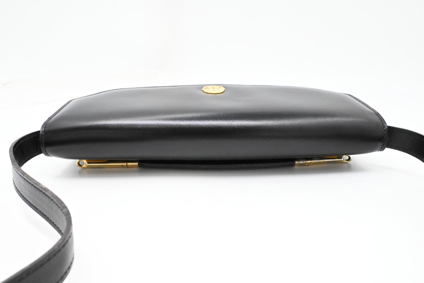 Celine Shoulder Bag in Black Leather