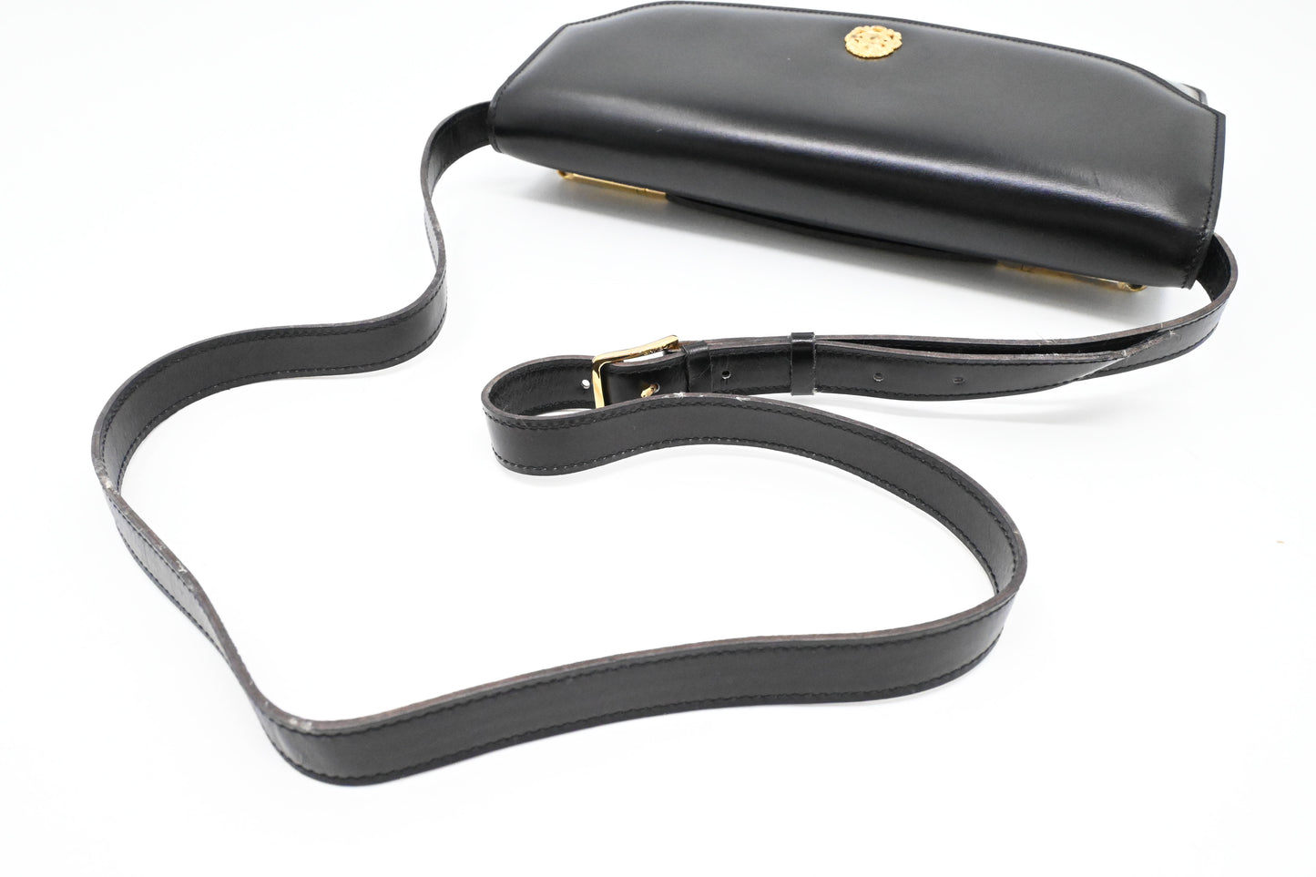 Celine Shoulder Bag in Black Leather