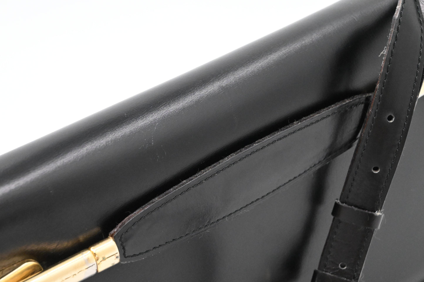 Celine Shoulder Bag in Black Leather