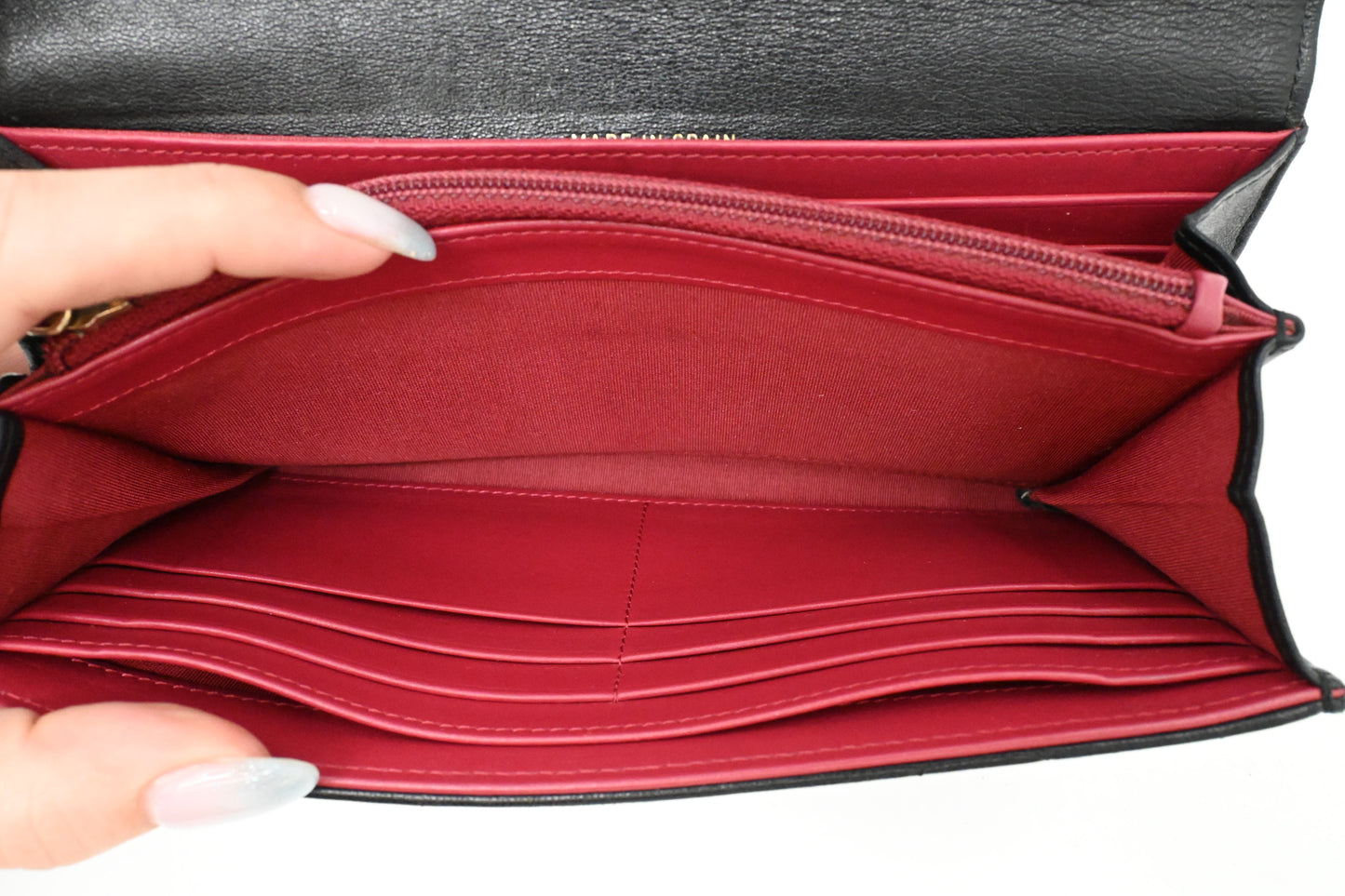 Chanel 19 Wallet in Black Matelasse Leather