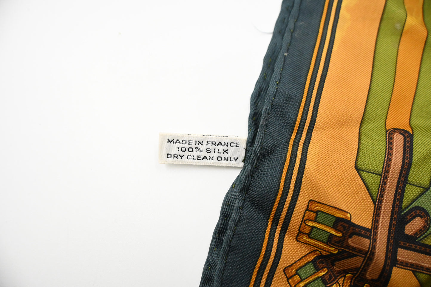 Hermes 'Les Sangles' Gavroche in Green Silk