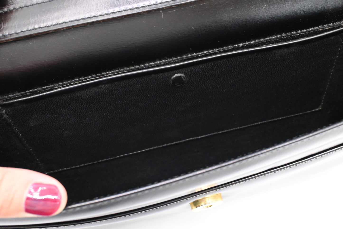 Celine Shoulder Bag in Black Leather