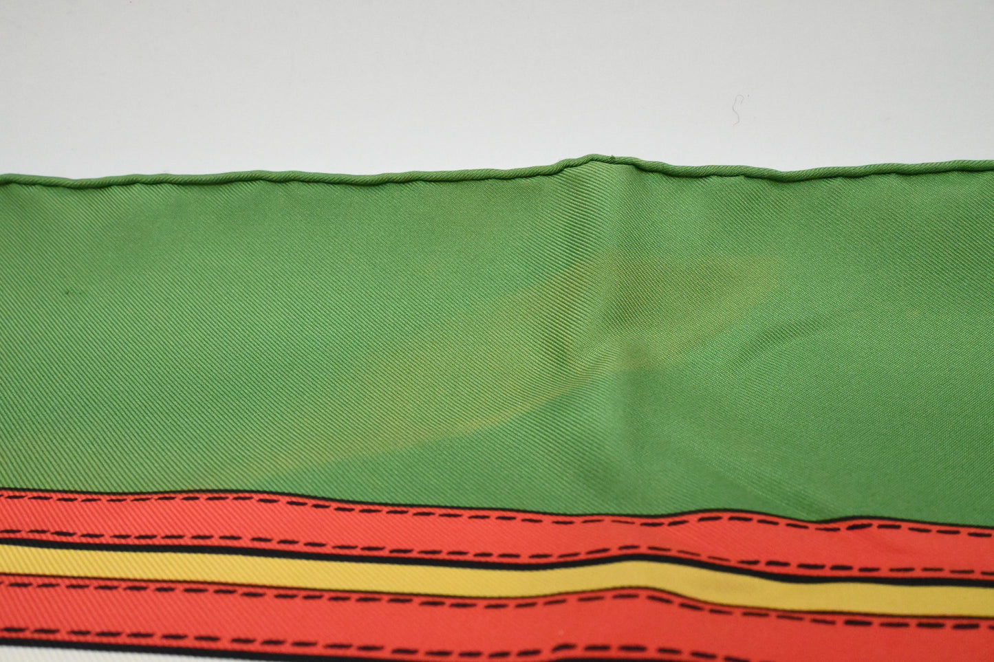 Hermes 'Ecuries' Carre 90 in Green Silk