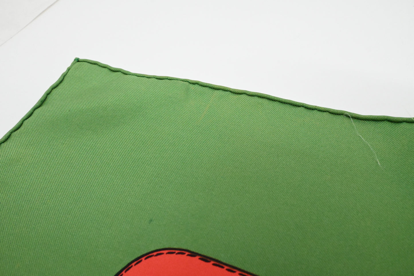 Hermes 'Ecuries' Carre 90 in Green Silk
