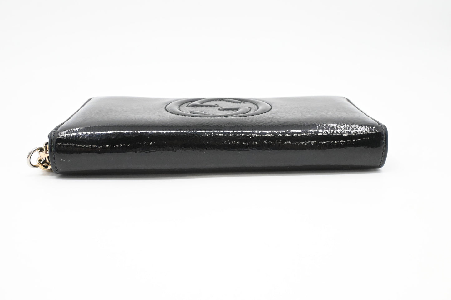 Gucci Long Zippy Wallet in Black Pattent Leather