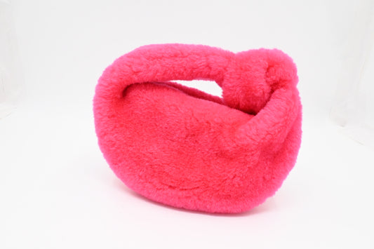 Bottega Veneta Mini Jodie in Pink Shearling