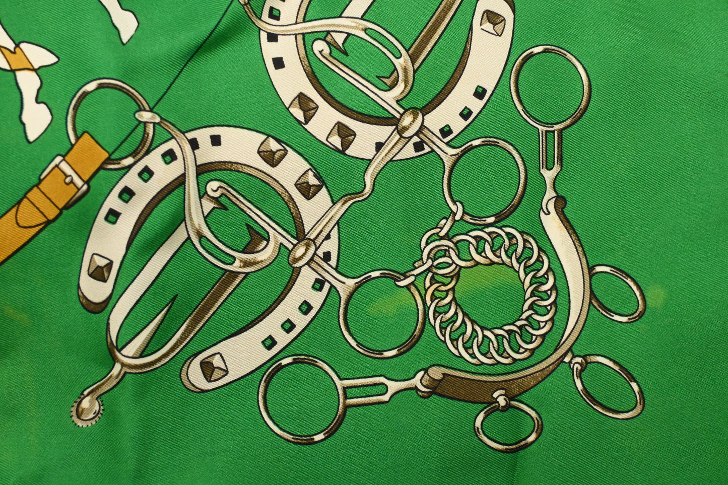 Hermes 'Manege' Carre 90 in Green Silk