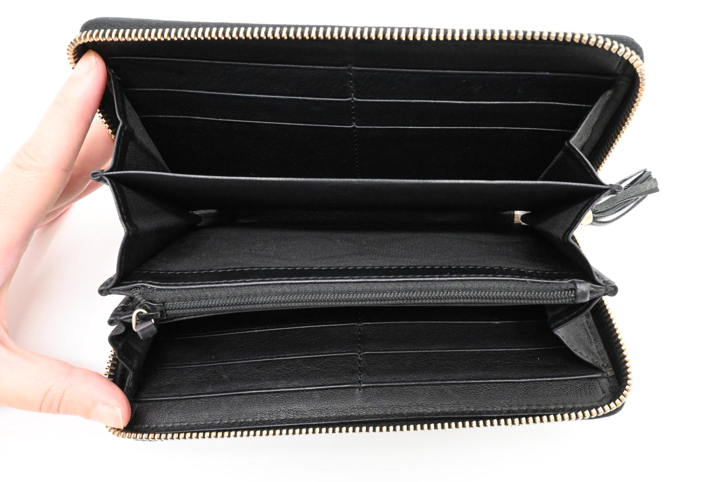 Gucci Long Zippy Wallet in Black Pattent Leather