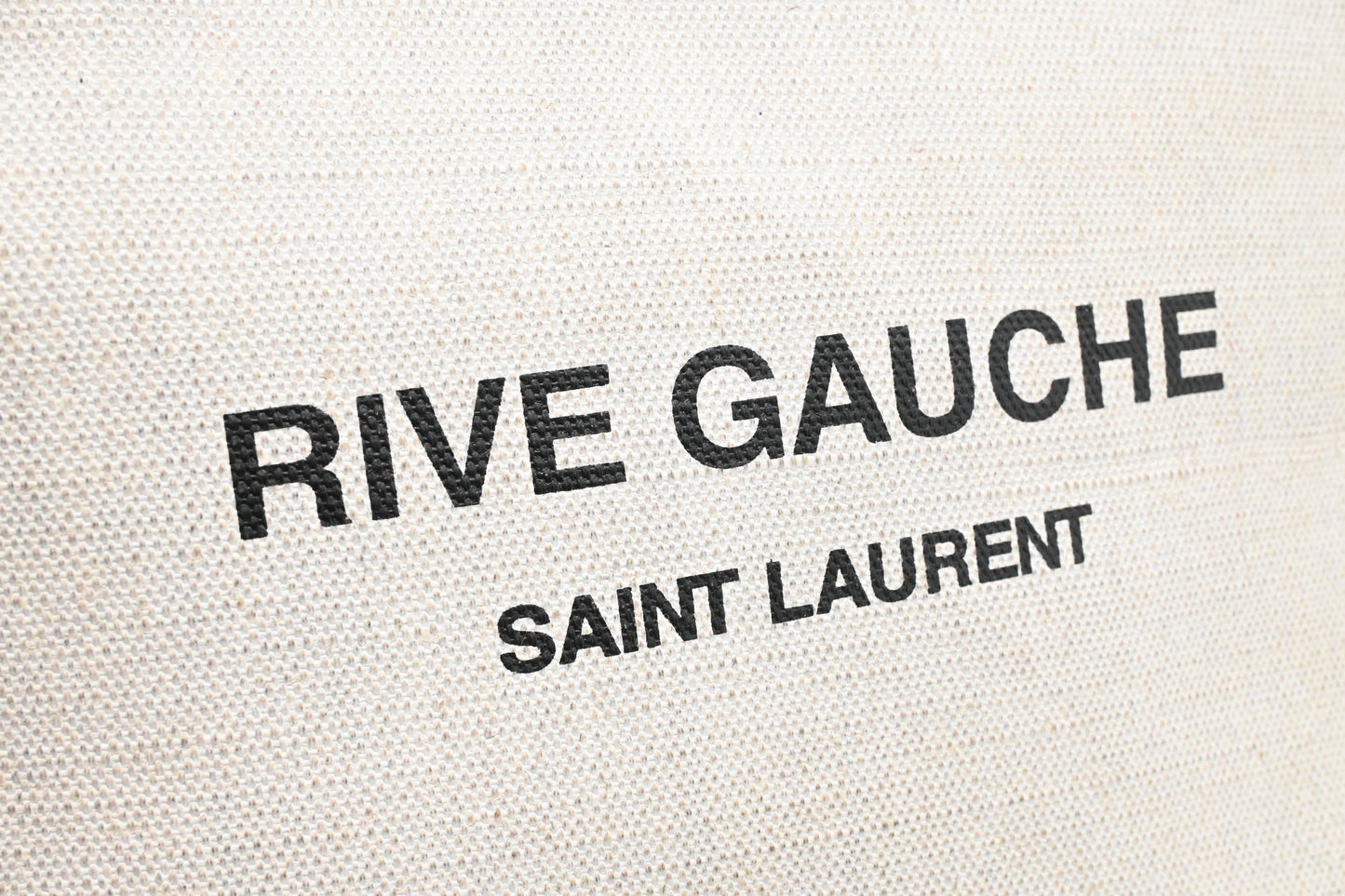 YSL Saint Laurent Wrist Pouch in Beige Canvas