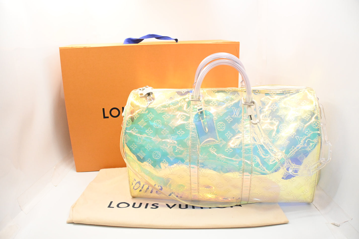 Louis Vuitton Keepall 50 Bandouliere in Prism PVC