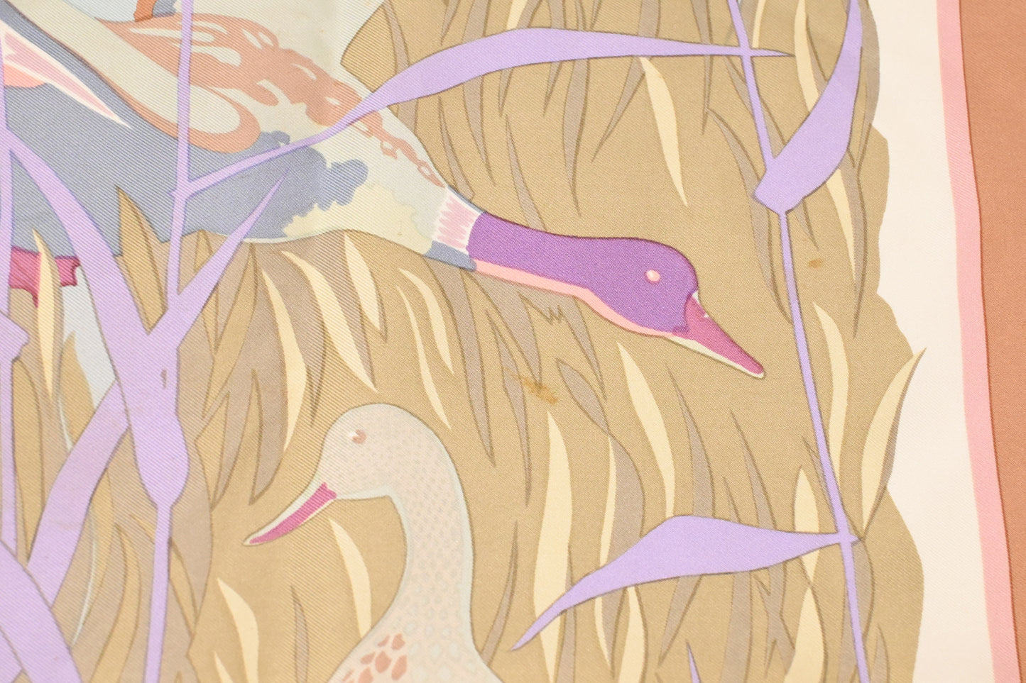Hermes 'Cols Verts' Carre 90 in Mauve Silk