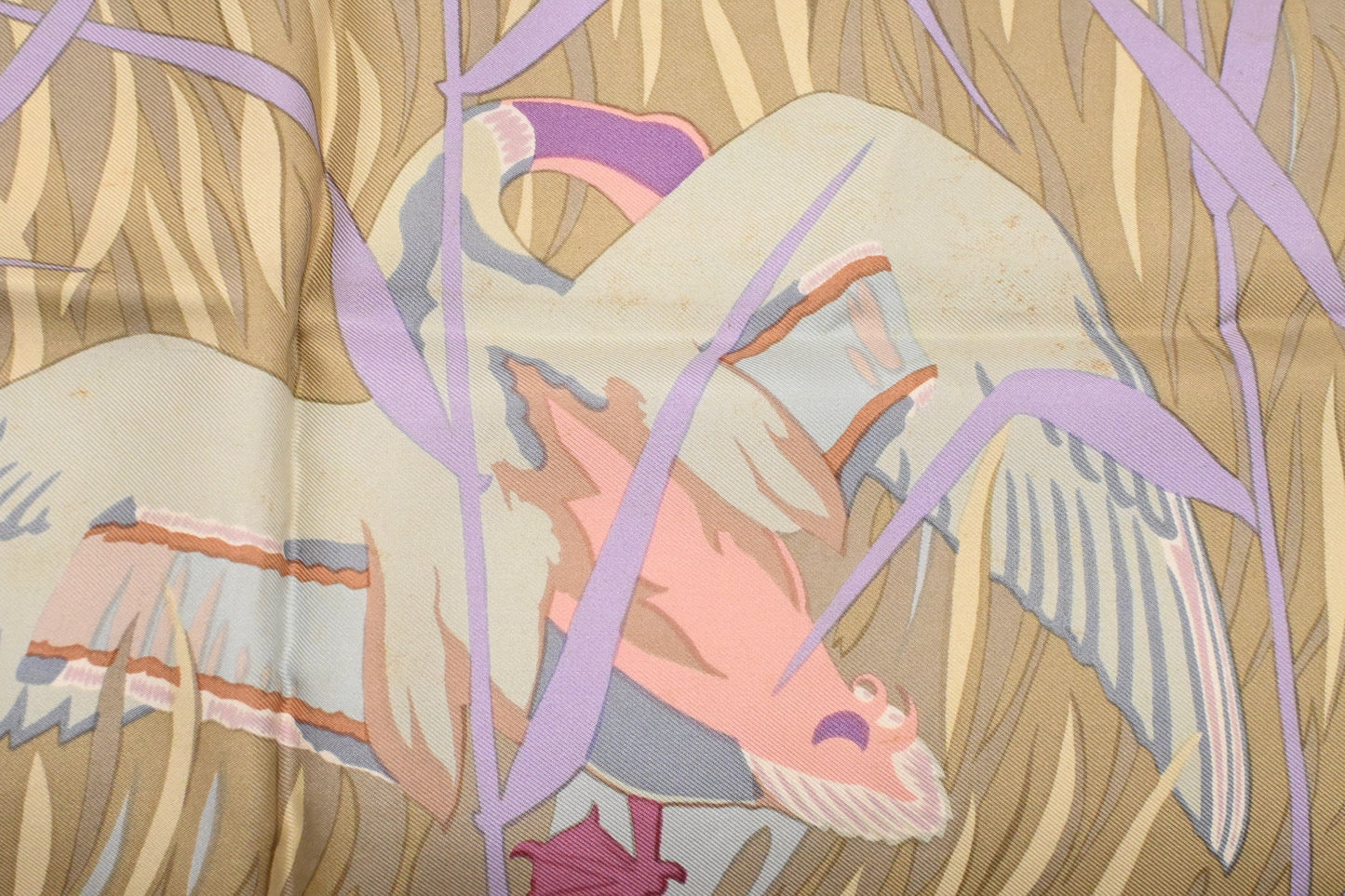 Hermes 'Cols Verts' Carre 90 in Mauve Silk
