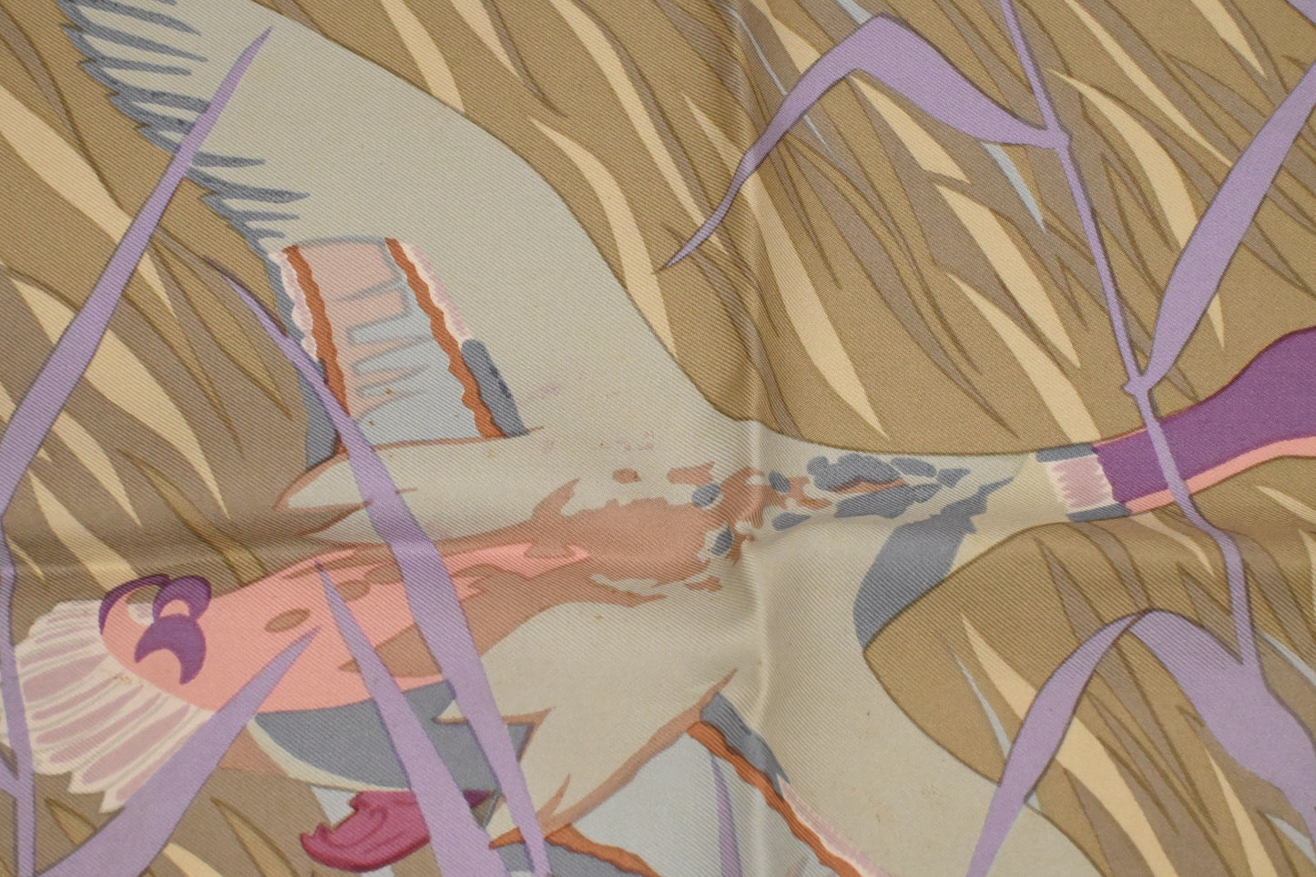 Hermes 'Cols Verts' Carre 90 in Mauve Silk