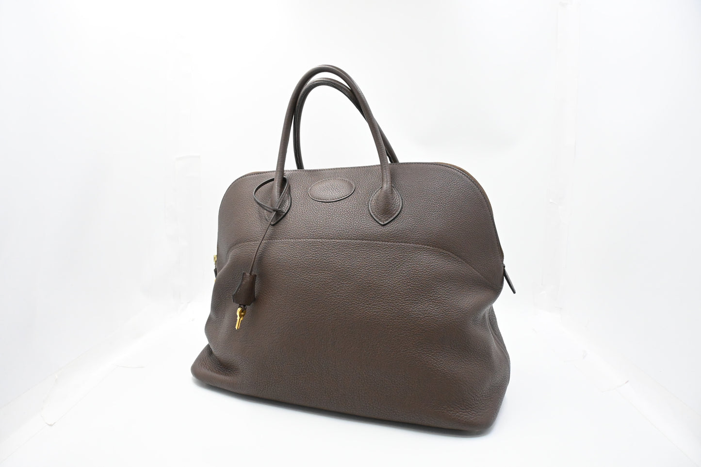 Hermes Bolide 45 in Brown Clemence Leather