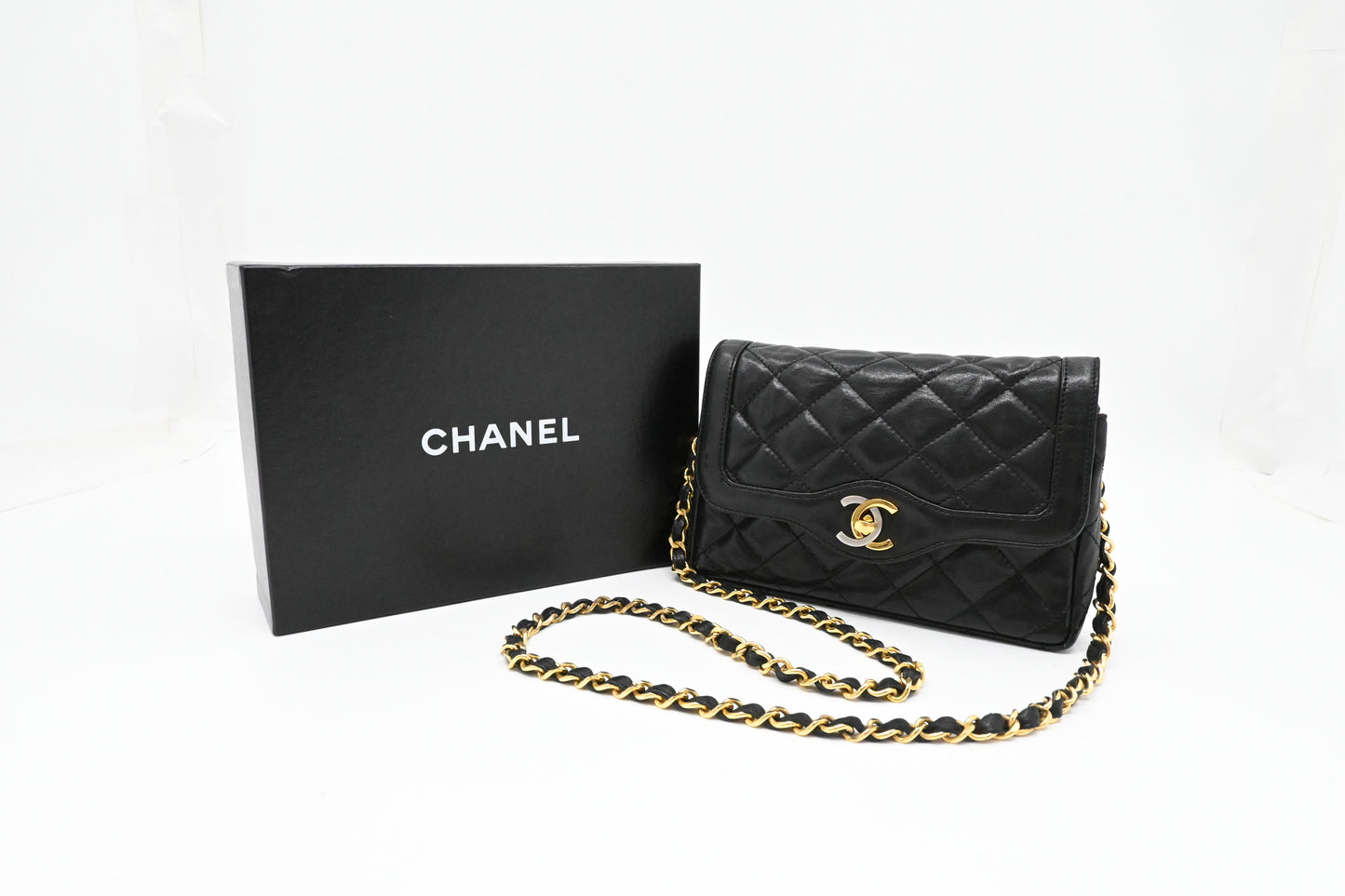 Chanel Small Paris Flap in Black Mattelassé Leather