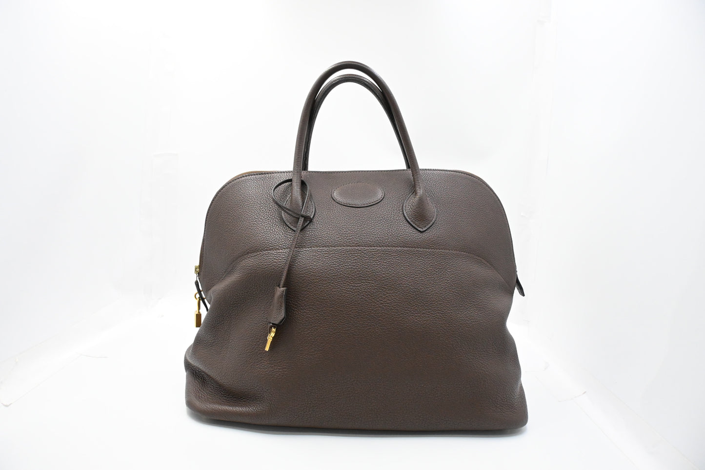 Hermes Bolide 45 in Brown Clemence Leather