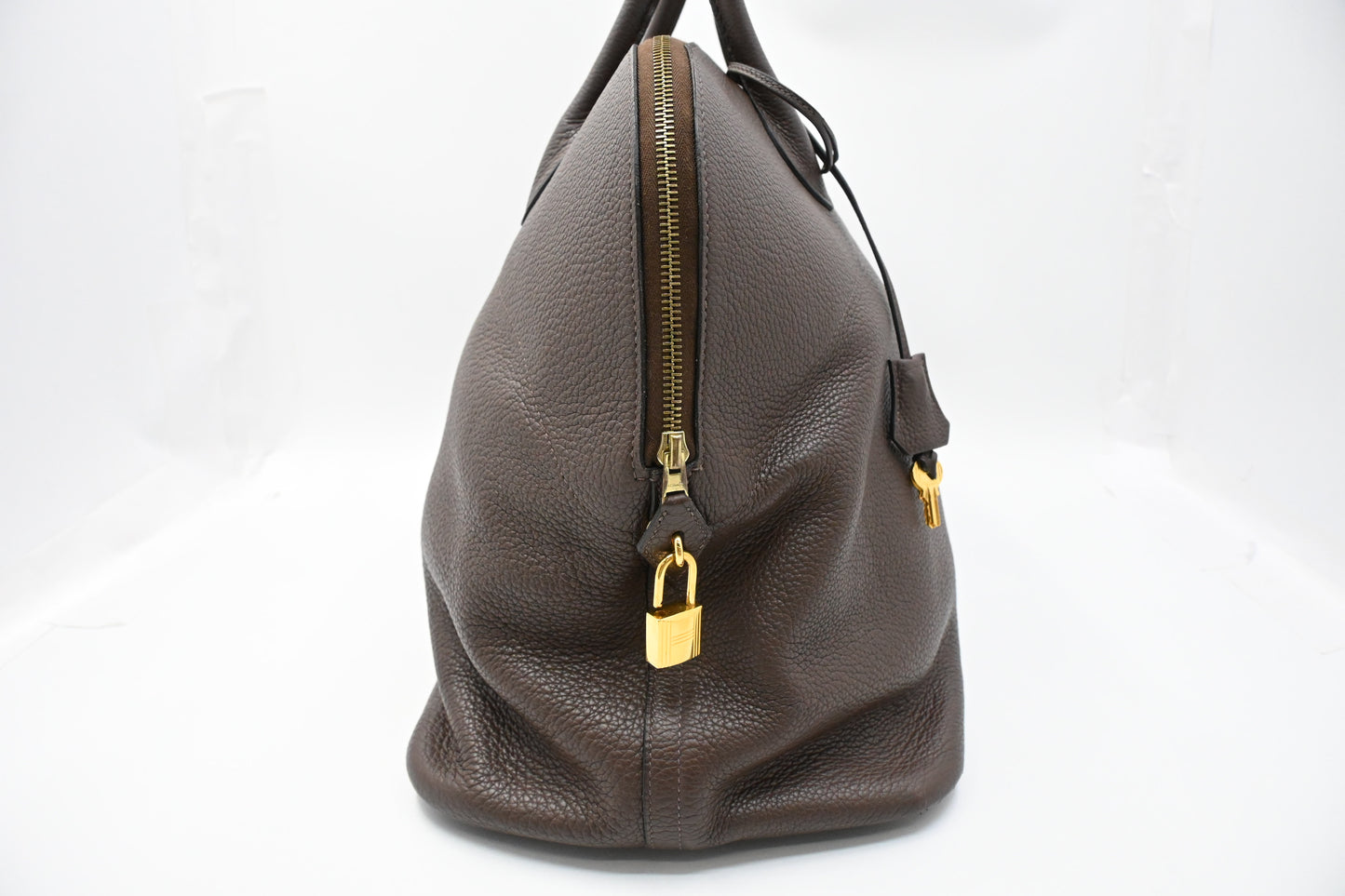 Hermes Bolide 45 in Brown Clemence Leather