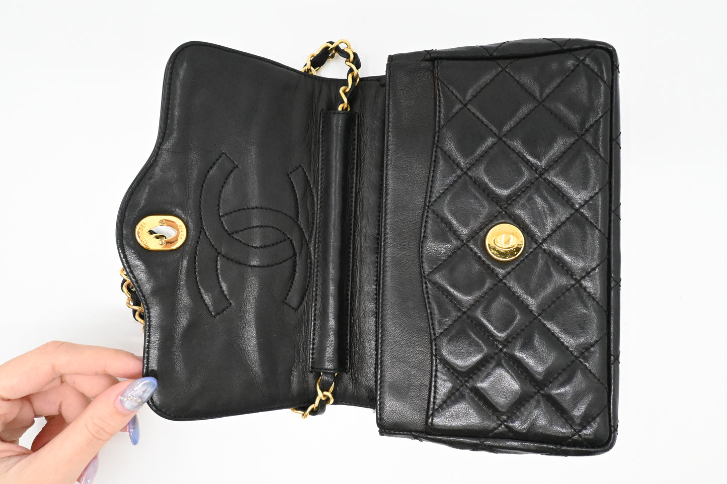 Chanel Small Paris Flap in Black Mattelassé Leather