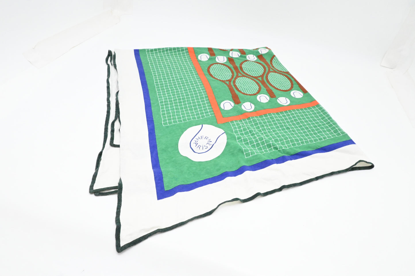 Hermes "Tennis" Scarf in Cotton Jersey