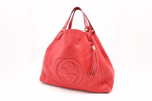 Gucci Soho Tote in Red Leather