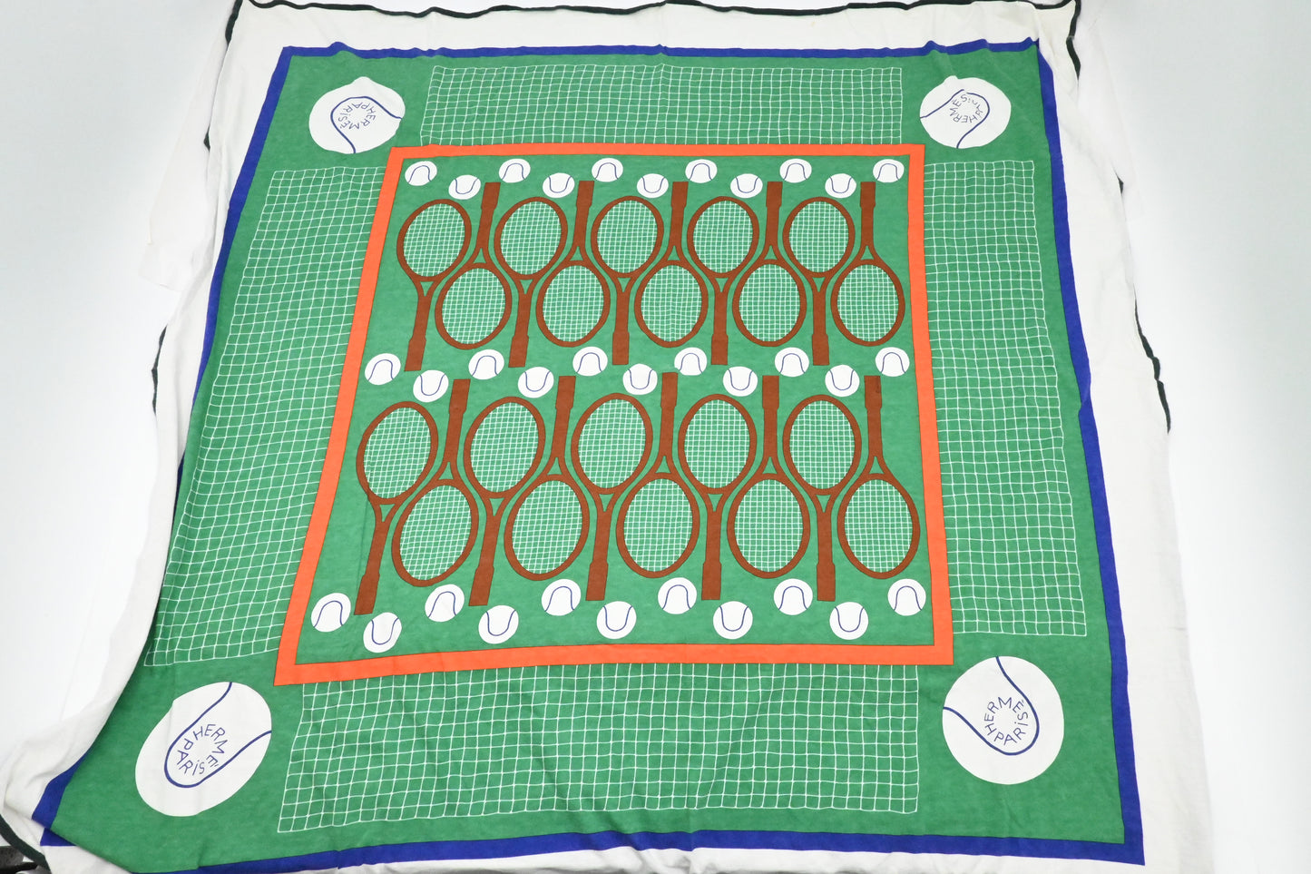 Hermes "Tennis" Scarf in Cotton Jersey