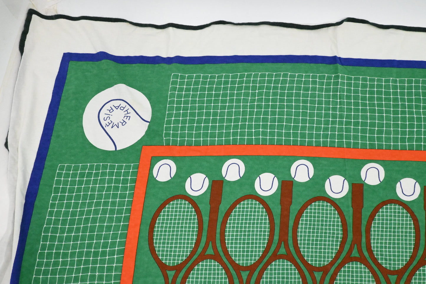 Hermes "Tennis" Scarf in Cotton Jersey