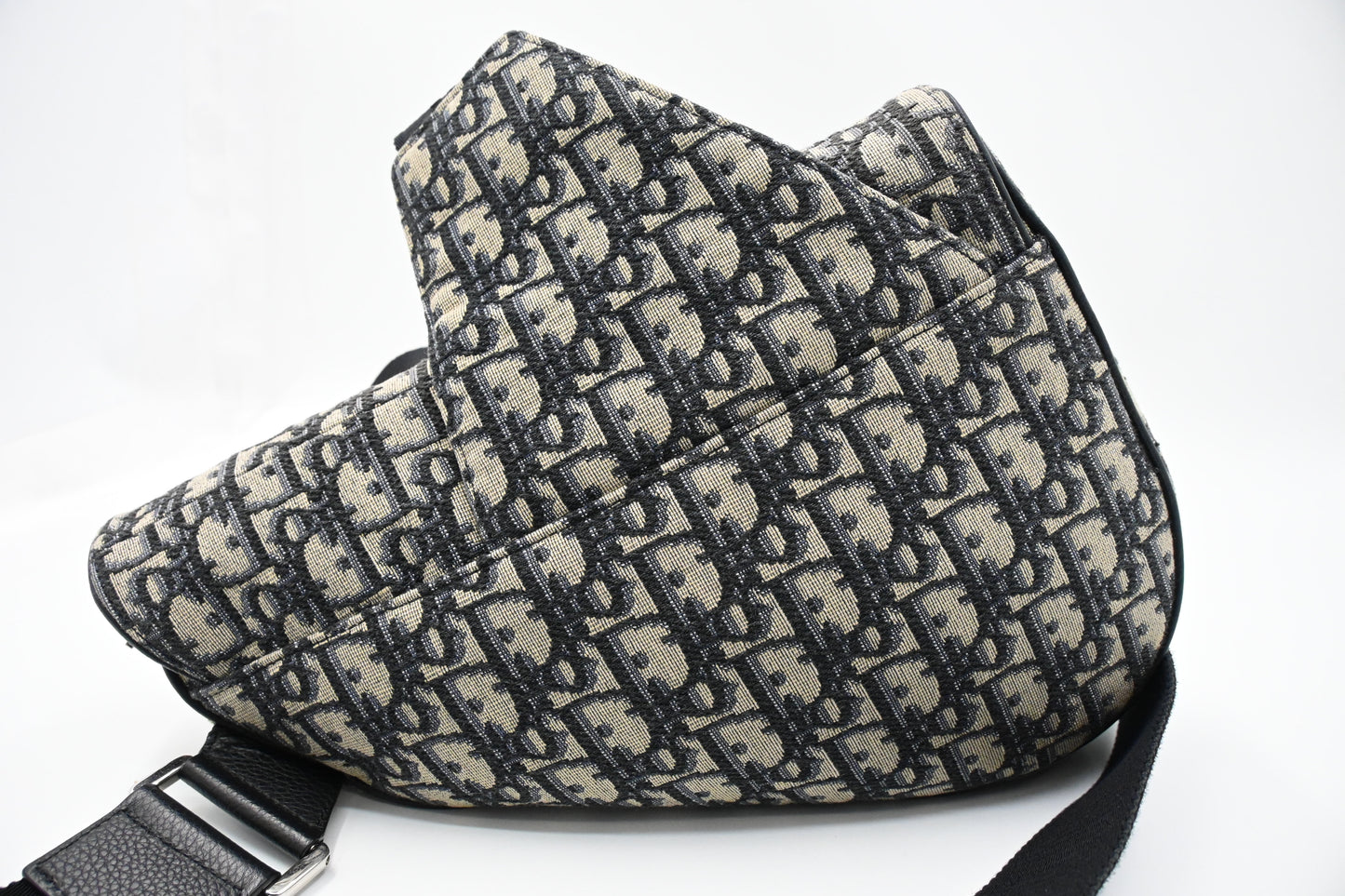 Dior Saddle Bag Crossbody in Blue Oblique Canvas