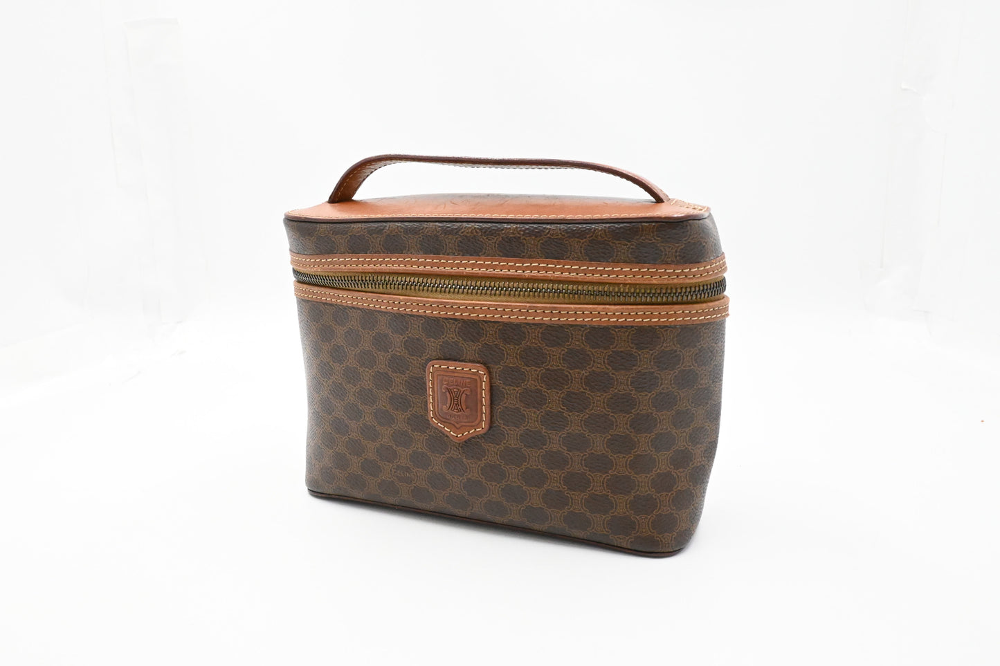 Celine Vanity in Brown Macadam Canvas