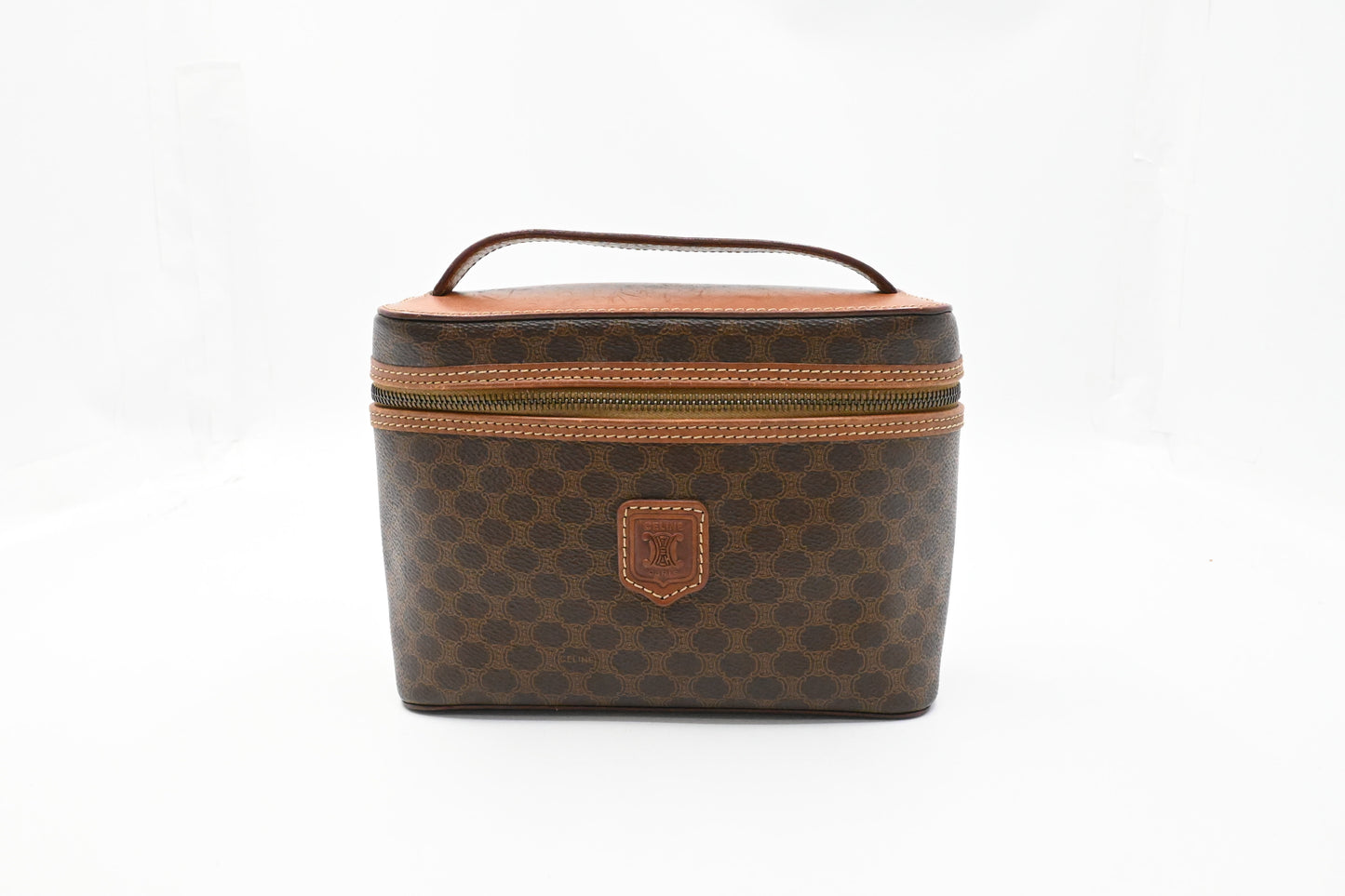 Celine Vanity in Brown Macadam Canvas