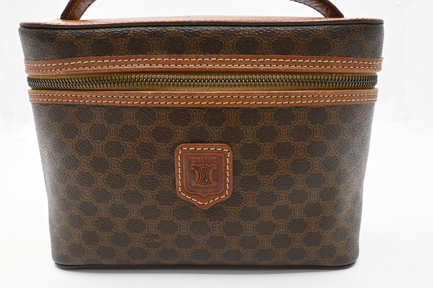Celine Vanity in Brown Macadam Canvas