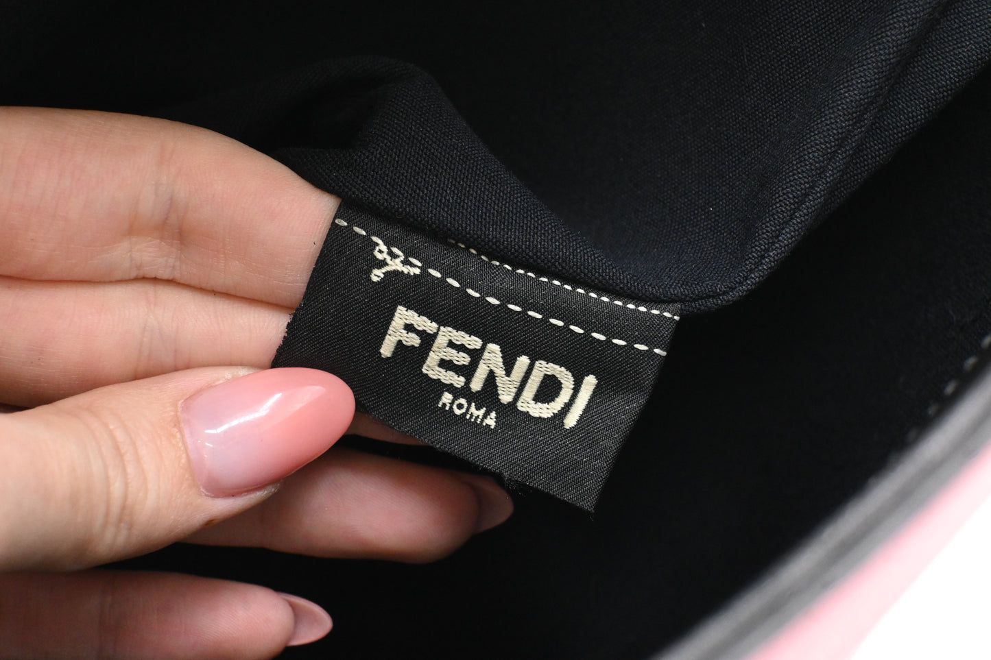 Fendi Monster Tote in Pink Leather