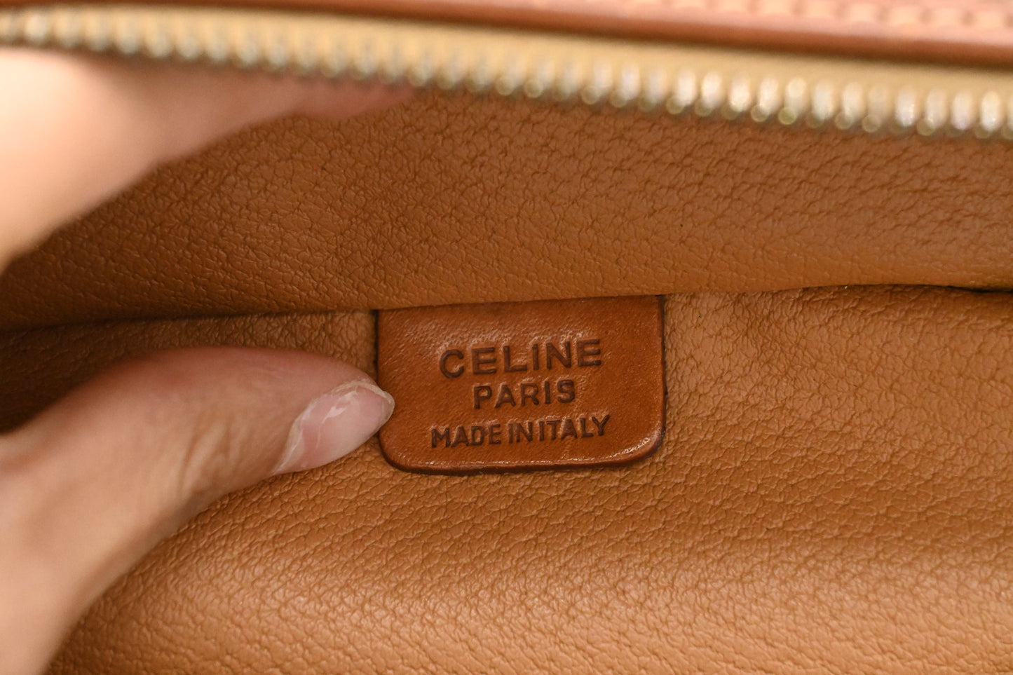 Celine Vanity in Brown Macadam Canvas