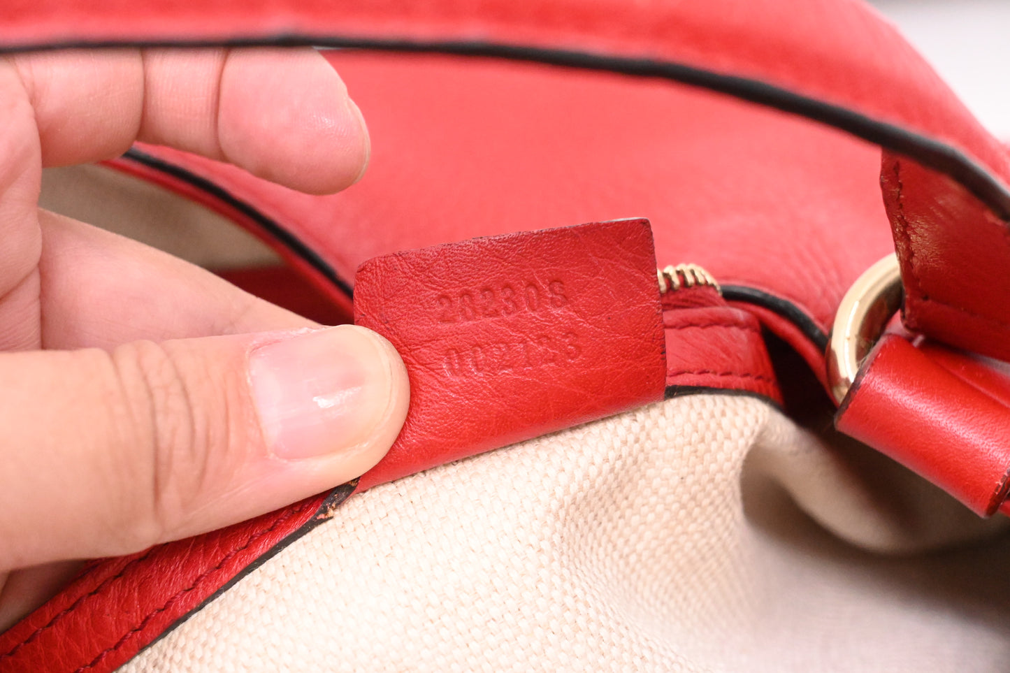 Gucci Soho Tote in Red Leather