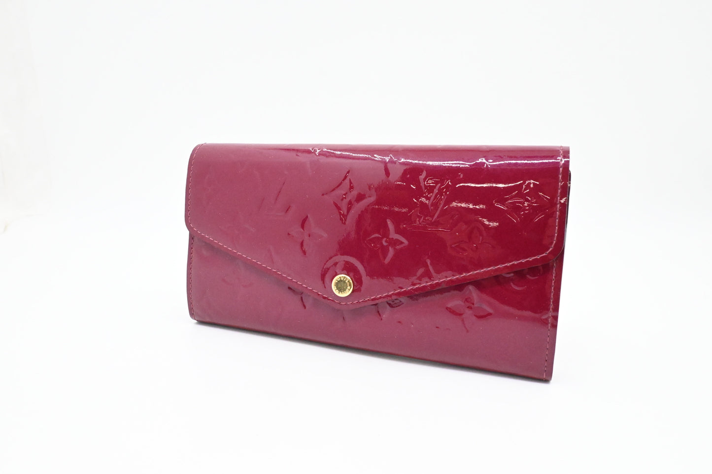 Louis Vuitton Sarah Wallet in Magenta Vernis Leather