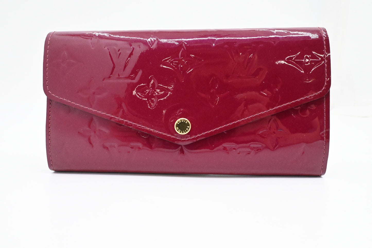 Louis Vuitton Sarah Wallet in Magenta Vernis Leather
