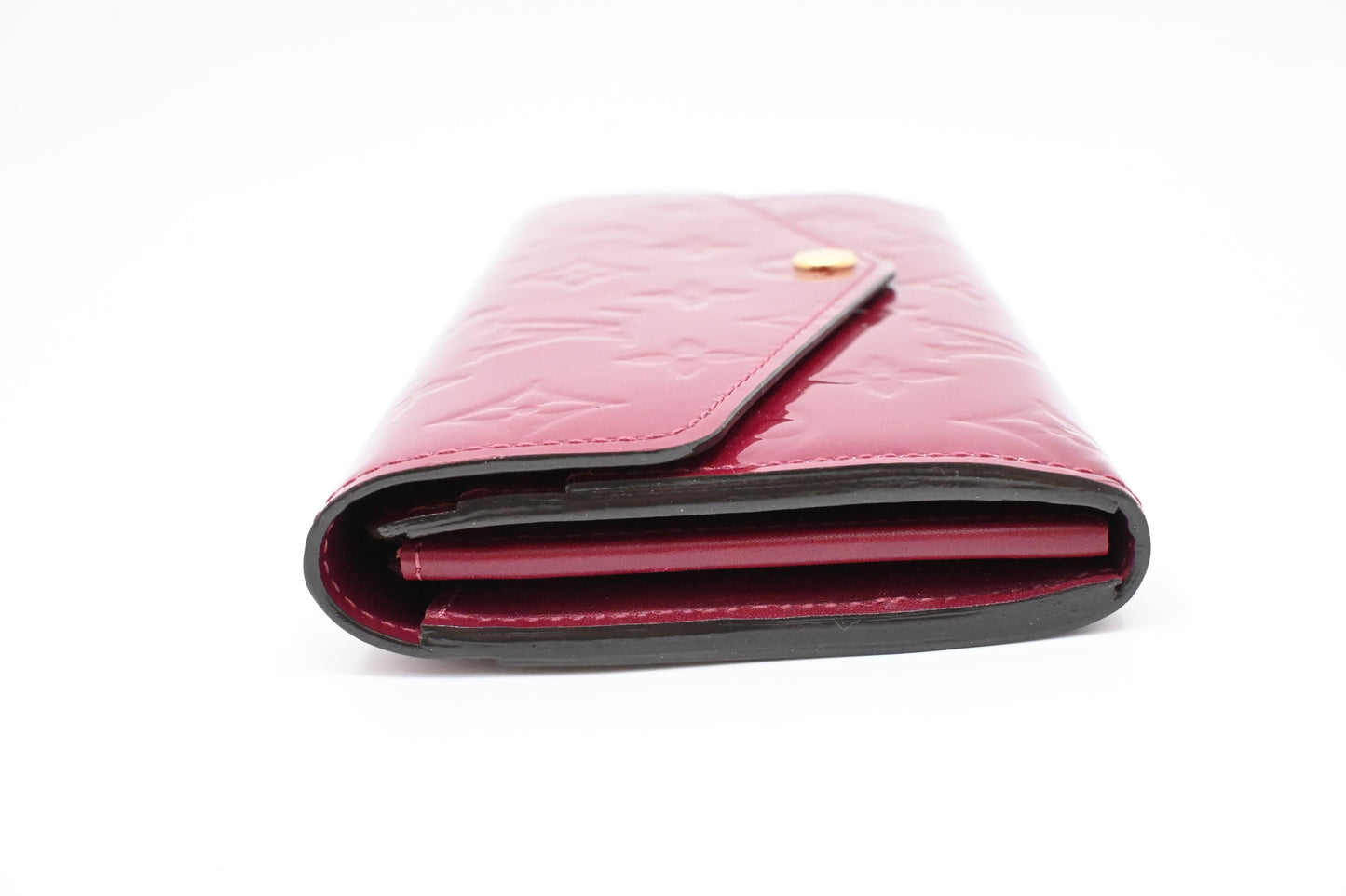 Louis Vuitton Sarah Wallet in Magenta Vernis Leather