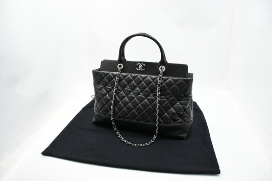 Chanel Portobello 2way Bag in Black Matelasse Leather
