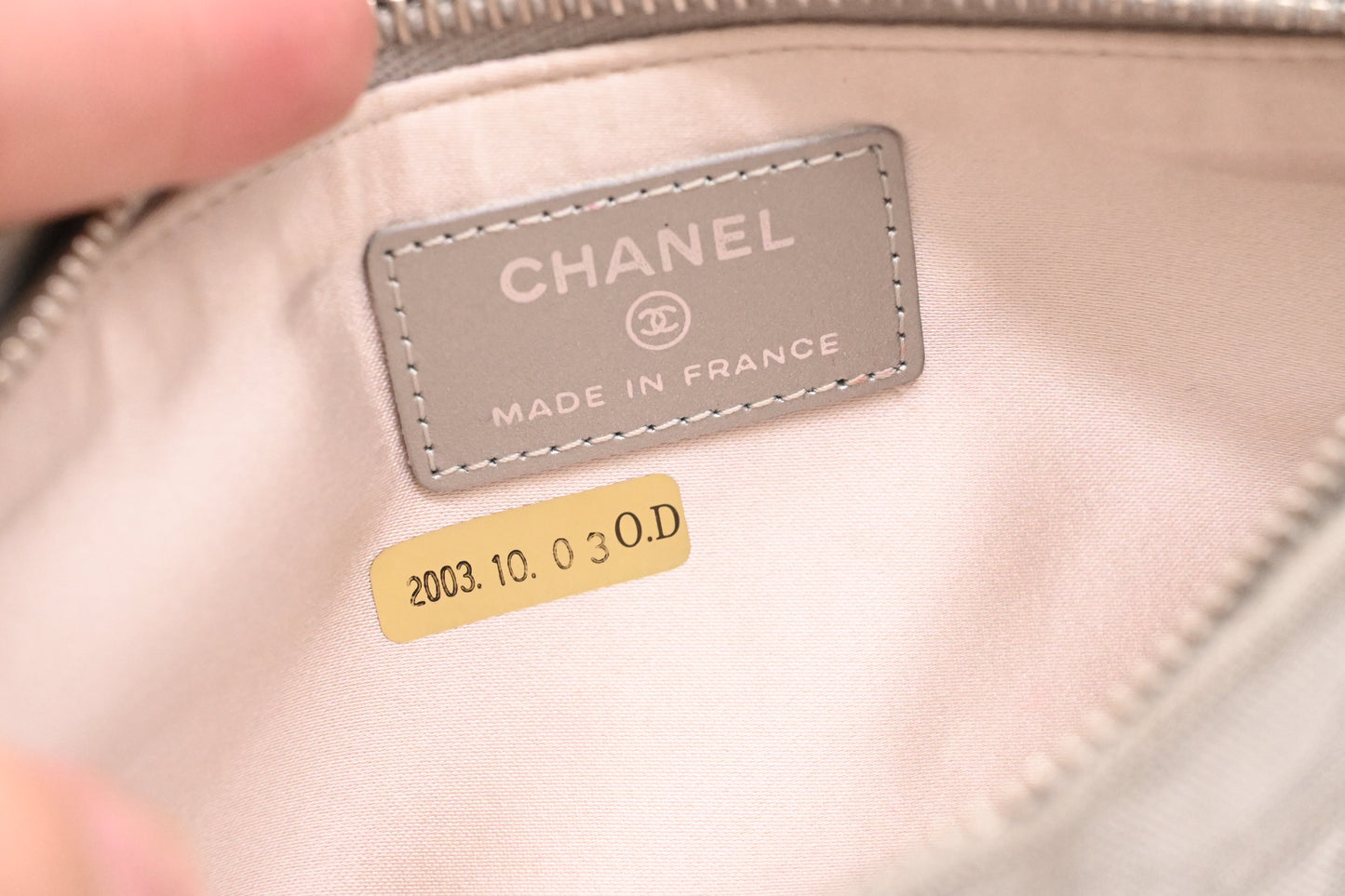 Chanel Small New Travel Line Tote in Silver Canvas