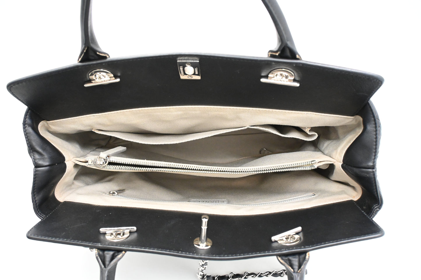 Chanel Portobello 2way Bag in Black Matelasse Leather