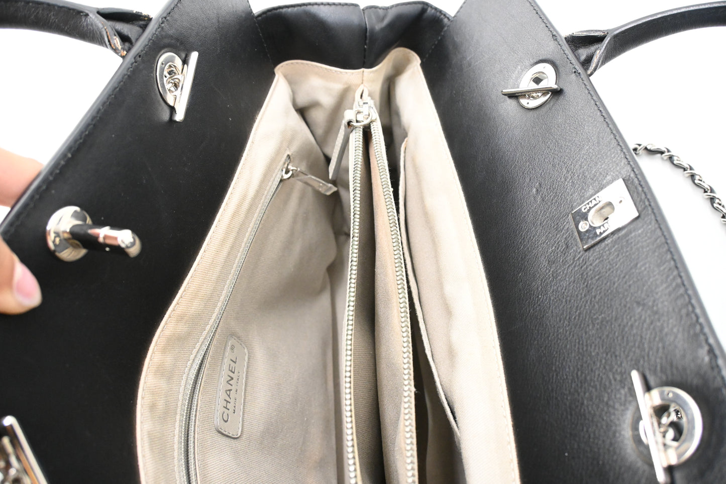 Chanel Portobello 2way Bag in Black Matelasse Leather