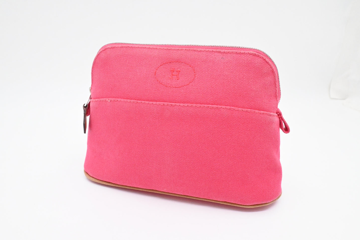 Hermes Bolide Pouch in Pink Canvas