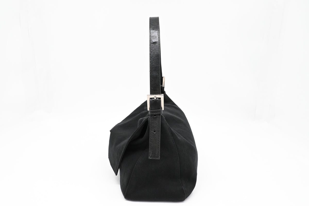 Fendi Medium Mamma Baguette Shoulder Bag in Black Nylon
