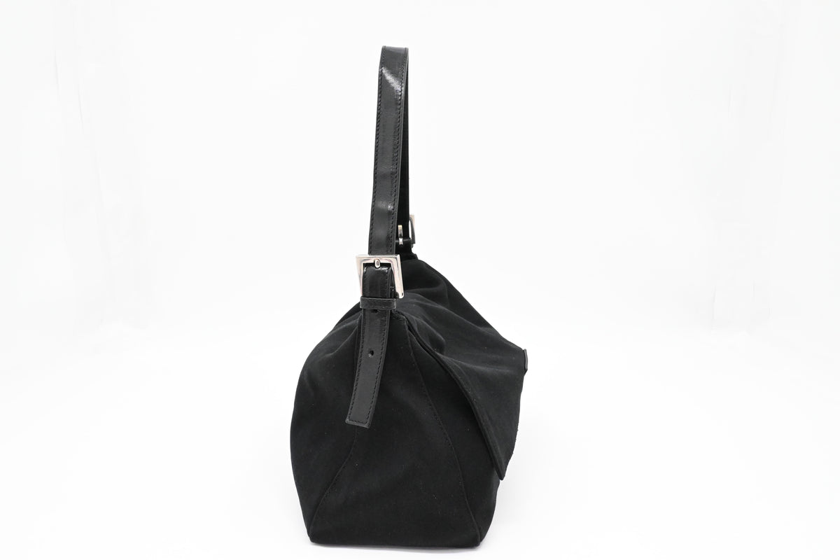 Fendi Medium Mamma Baguette Shoulder Bag in Black Nylon