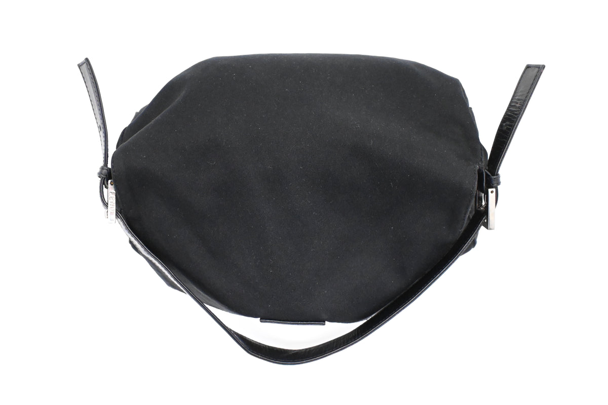 Fendi Medium Mamma Baguette Shoulder Bag in Black Nylon